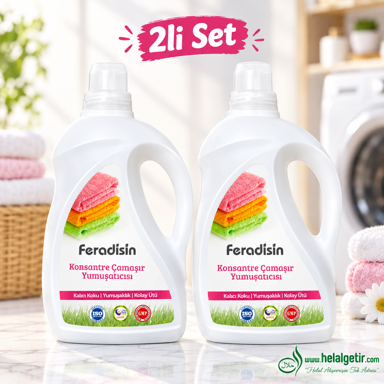 Feradisin Bitkisel Çamaşır Yumuşatıcısı 2lt * 2li Set