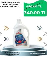 Worldchem Bitkisel Renkliler İçin Sıvı Çamaşır Deterjanı 2LT