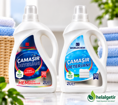 Worldchem Bitkisel Beyazlar & Renkliler İçin Sıvı Çamaşır Deterjanı 2li Set