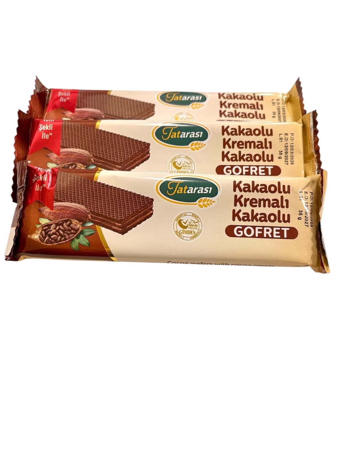 Tatarası Kakao Kremalı Gofret 35gr 3lü Set
