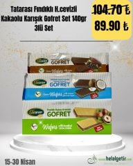 Tatarası Fındıklı H.cevizli Kakaolu Karışık Gofret Set 140gr 3lü Set