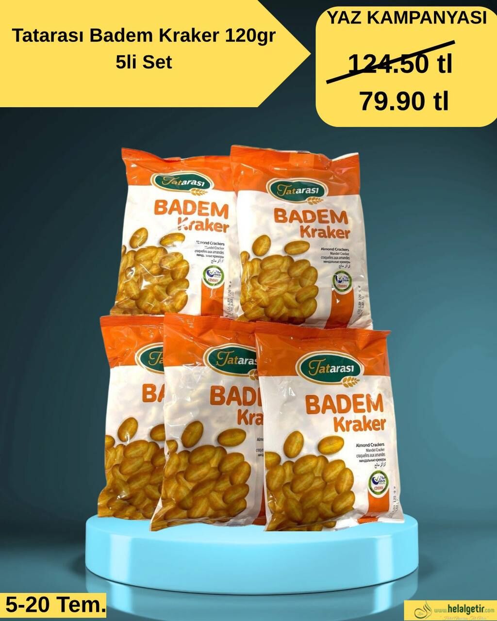 Tatarası Badem Kraker 120gr 5li Set