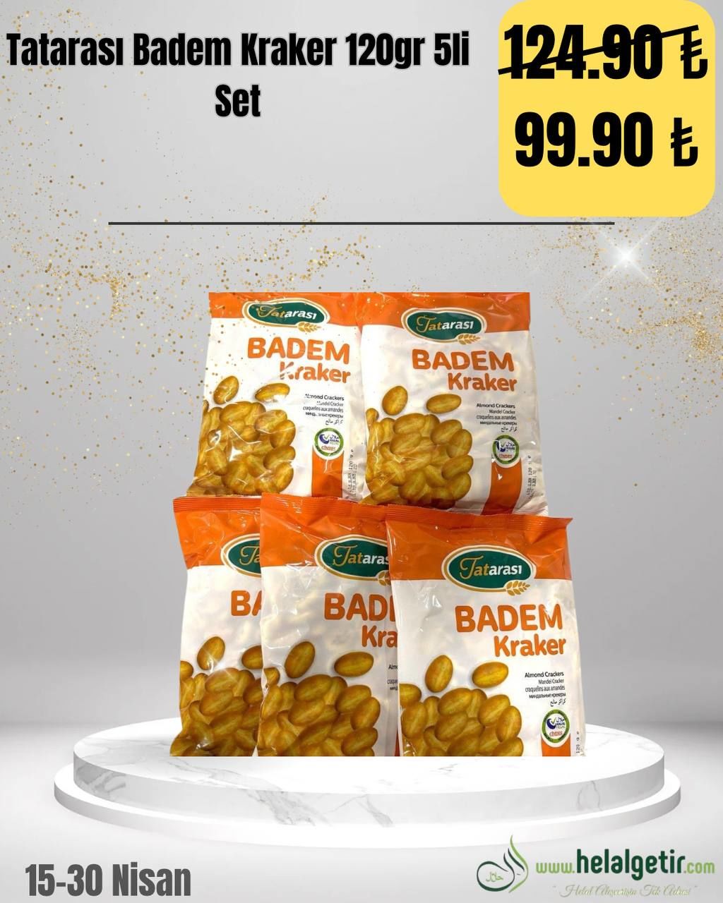 Tatarası Badem Kraker 120gr 5li Set
