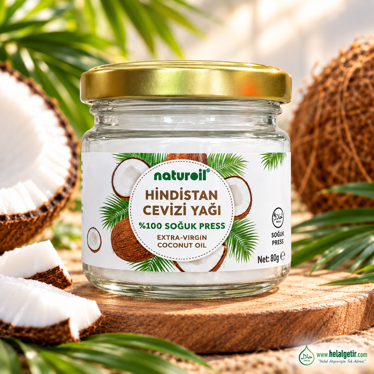 Naturoil Organik Hindistan Cevizi Yağı 80gr