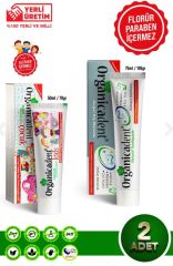 Organicadent  Doğal Çocuk Diş Macunu 50ml + Yetişkin Diş macun 75ml Set