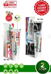 Organicadent Aktif Karbonlu Doğal Diş Macunu + Doğal Çocuk Diş Macunu (2'li Paket)