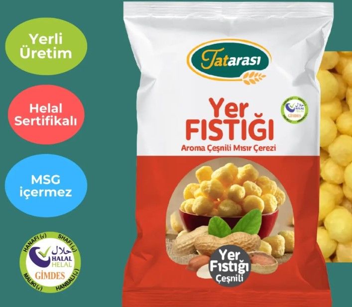 Tatarası Yer Fıstığı Çeşnili Mısır Cipsi 50 GR