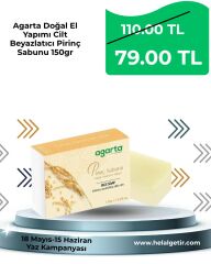 Agarta Doğal El Yapımı Cilt Beyazlatıcı Pirinç Sabunu 150gr