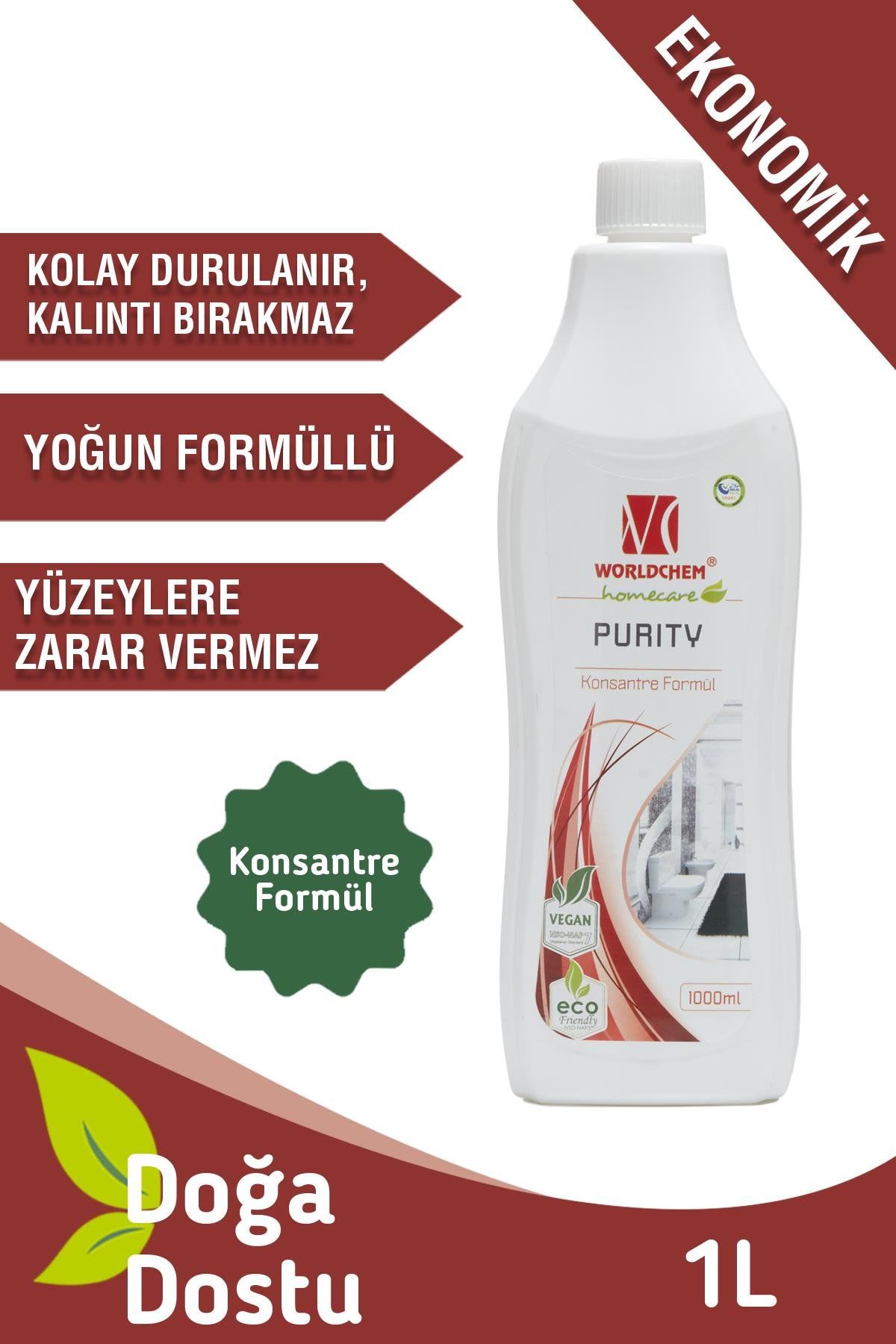 Worldchem Bitkisel Banyo Tuvalet Temizleyici Konsantre 1000 ml