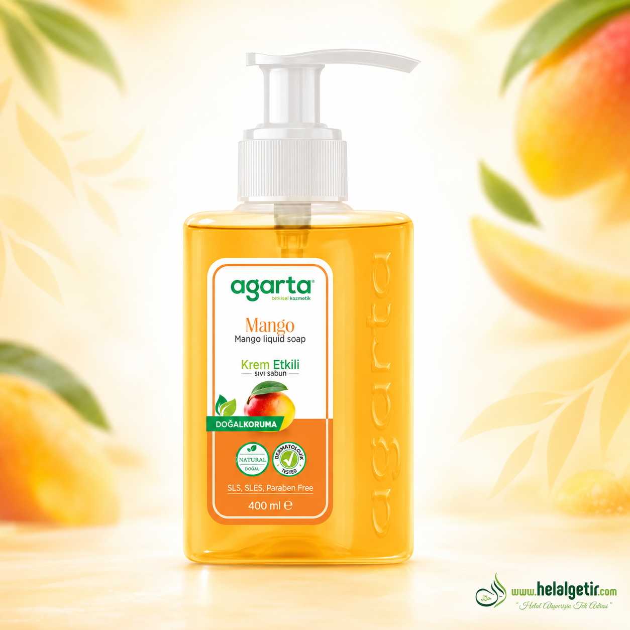 Agarta Doğal Mango Sıvı Sabun 400 ml