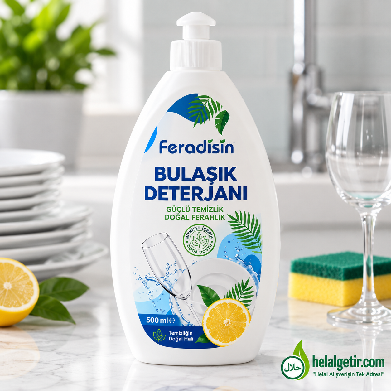 Feradisin Bitkisel Elde Bulaşık Deterjanı 500ml
