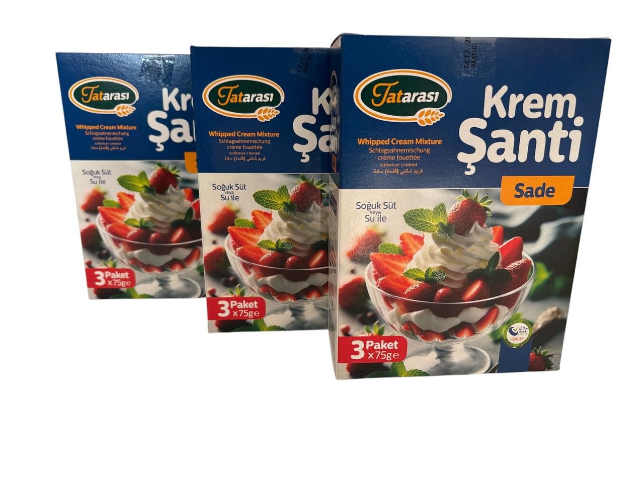 Tatarası Sade Krem Şanti 225 GR*3lü Set
