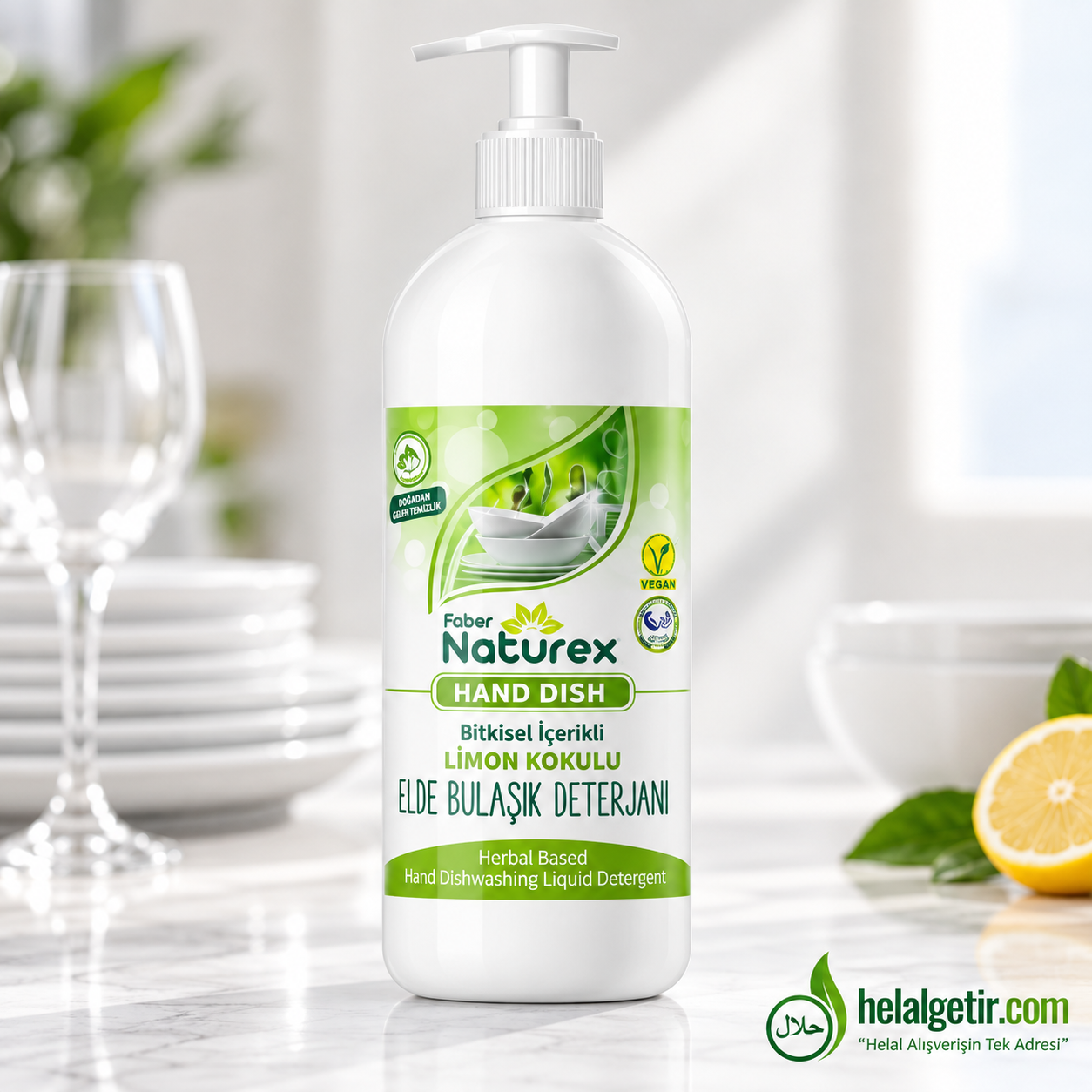 Faber Naturex Bitkisel Esaslı Elde Bulaşık Temizleyici Doğal Limon Özlü 500ml