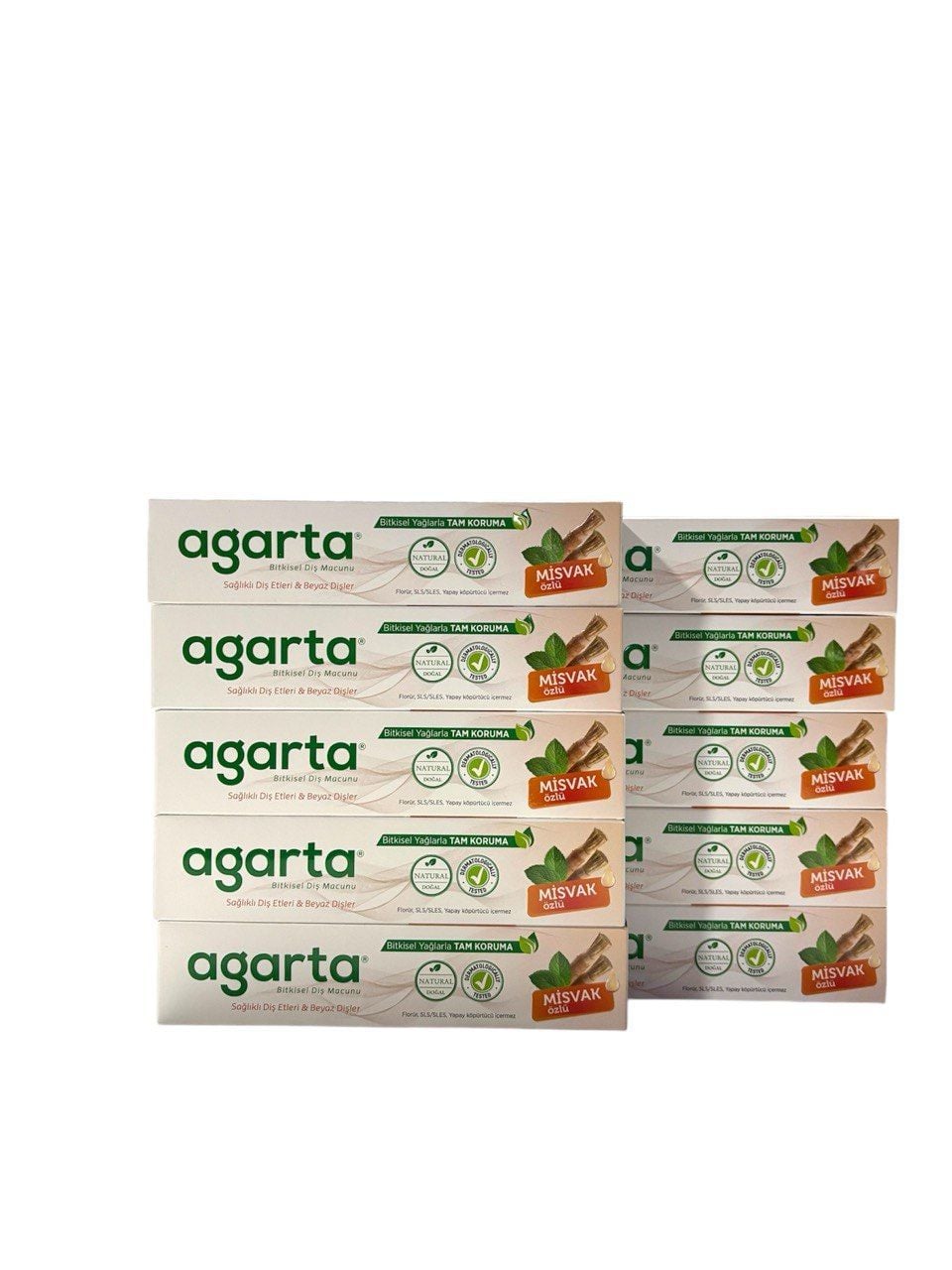 Agarta Doğal Misvak Özlü Diş Macunu 100 ml 10 ADET