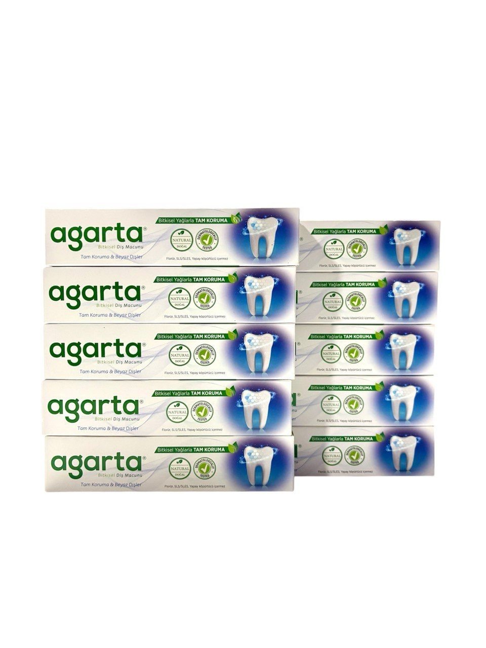 Agarta Doğal Bitki Özlü Diş Macunu 100ML 10 ADET