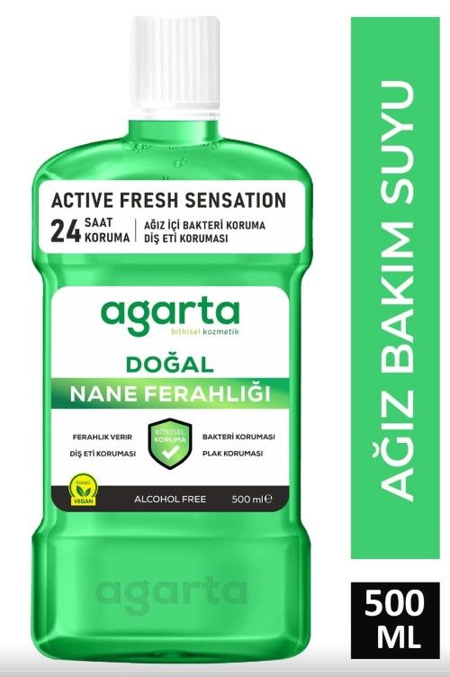 Agarta Ağız Bakım Suyu Ferah Nefes Alkolsüz 500 Ml